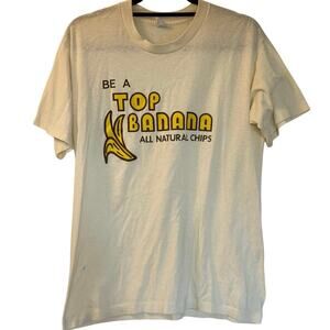 Vintage 90s Be A Top Banana Plantain Chips Single Stitch Shirt Adult Large